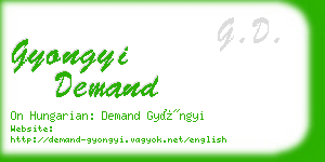 gyongyi demand business card